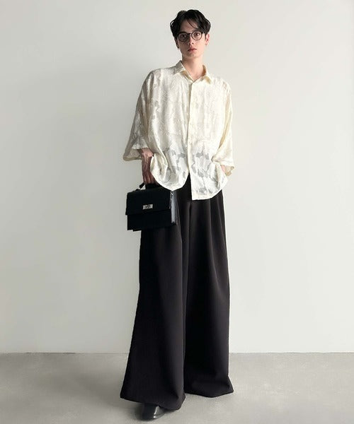 Sheer Jacquard Dolman Sleeve Shirt／フラワー柄シアージャカードドルマンシャツ co1150008