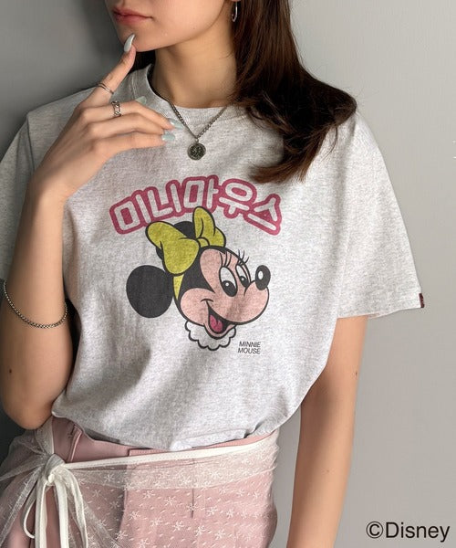 韓国風が今っぽい。ディズニーキャラクターデザイン半袖Tシャツ ce1330036