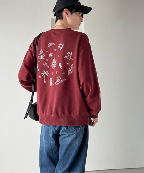 【Classical Origin】「背中で魅せる。」バック刺繍入りスウェットトレーナー（長袖）／Back Embroidery Sweat Trainer co1150043