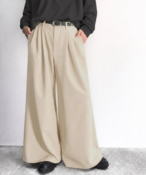 「美しさはタックから。」3タックY2Kスーパーワードスラックス／Three-Tuck Y2K Super Wide Trousers co1150005