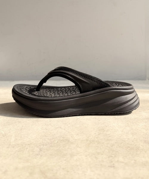 《JaVaジャバコラボ》歩くたび足が喜ぶ！ふわっと沈んで、やさしく弾む。包み込まれるご褒美サンダル。柔らかクッション+4cm厚底リカバリーサンダル jv1417004