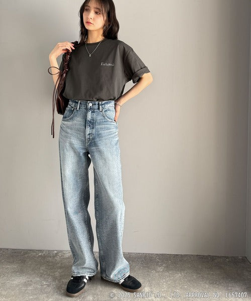 【Sanrio characters/サンリオキャラクターズ】大人可愛い推しアピール♪シルエット箔プリントTシャツ（半袖） ce1350005