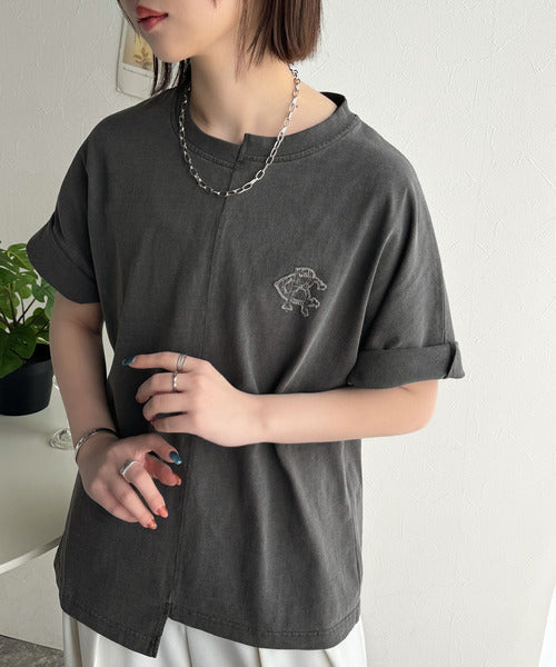 《JaVaジャバコラボ》綿100％!こだわり満載の自信アイテム☆切替BODYロゴTシャツ（半袖） jv1330014