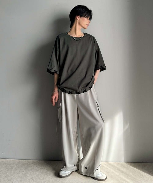トレンドライクなゆるシルエット。【メンズ】ステッチデザインTシャツ（半袖） cm1010407