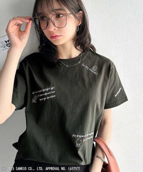 【Sanrio characters/サンリオキャラクターズ】綿100％!かわいい魅力サンリオキャラクターズ刺繍半袖Tシャツ ce1330035