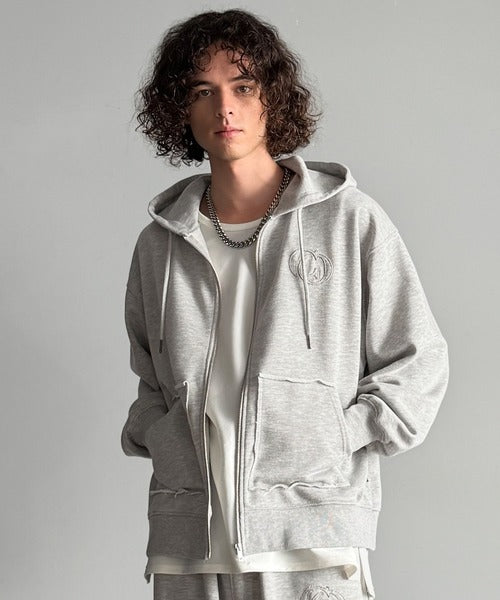 【Classical Origin】Appliqu Detail Full-Zip Hoodie／アップリケデザインフルジップパーカー co1150045
