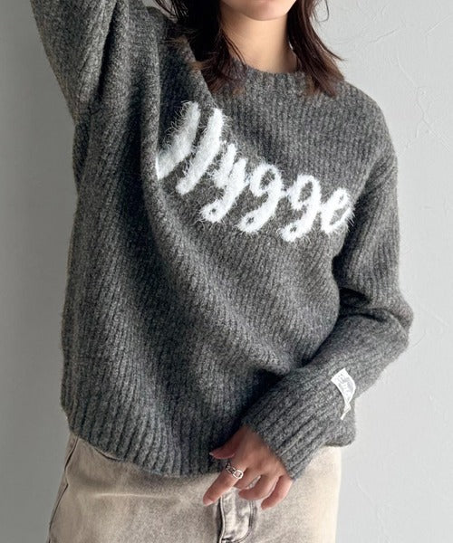 【mily bilet】フェザージャガードロゴミックスニットプルオーバー（長袖） mi1329055