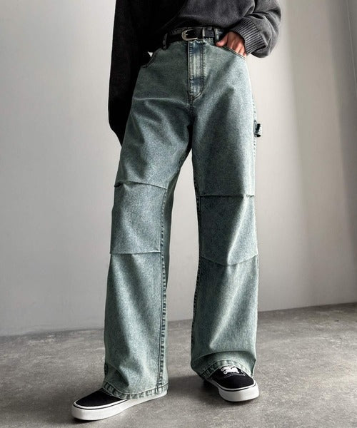 【Classical Origin】「こなれカジュアル。」ペインターパラシュートタックデニムパンツ／Painter Parachute Tuck Denim Pants co1150062