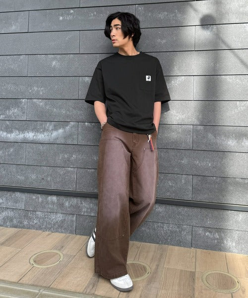 《JaVaジャバコラボ》【接触冷感・抗菌防臭機能付き】試して納得！胸ポケット付き ライトヘビーウェイト オーバーサイズTシャツ（半袖） jo1320020