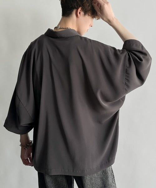 「雰囲気アガる。」衿刺繍ドレープドルマンシャツ／Embroidered Collar Draped Dolman Shirt co1010004