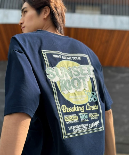 《JaVaジャバコラボ》【接触冷感機能付き】ツアーロゴ刺繍 ヘビーウェイト素材 ヘンリーネックTシャツ（半袖） jo1320023