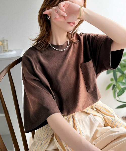 《JaVaジャバコラボ》唯一無二のヴィンテージ感。オーバーサイズシルエットのスプレーダイポケットTシャツ（半袖） jv1020359