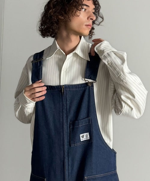 【Classical Origin】Front-Zip Loose Overalls／フロントジップ仕様ルーズオーバーオール co0780008