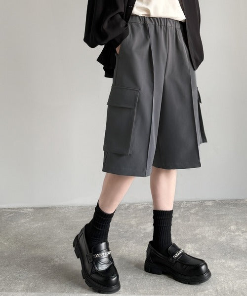 「整う、ラフ感。」カーゴポケット ルーズシルエット ハーフスラックス／Cargo Pocket Loose Silhouette Half Slacks co1150030