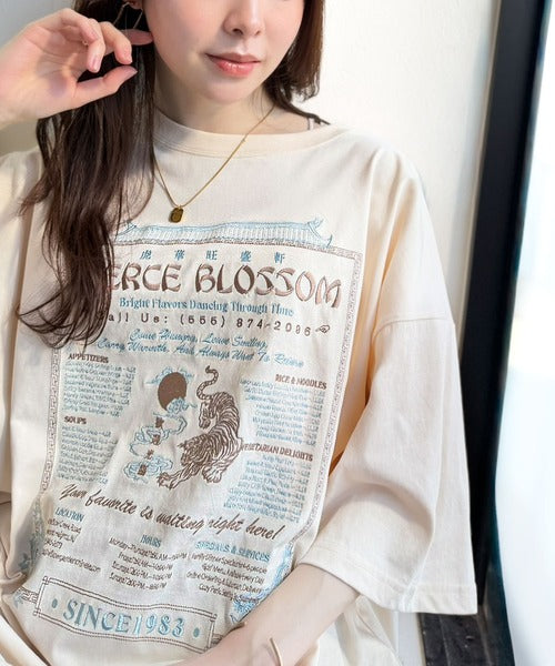 《JaVaジャバコラボ》着るだけで主役級。前後2way刺繍グラフィックオーバーサイズTシャツ jv1260547