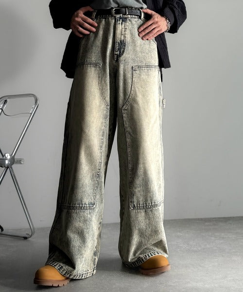 【Classical Origin】「遊び心満載。」ダブルニーワイドペインターデニム／Double Knee Wide Painter Denim co0900003