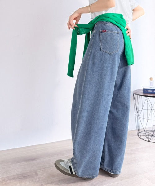 《JaVaジャバコラボ》頑張らない日の“正解ボトム”。フロントタックハイウエストコクーンデニムパンツ jv1400007