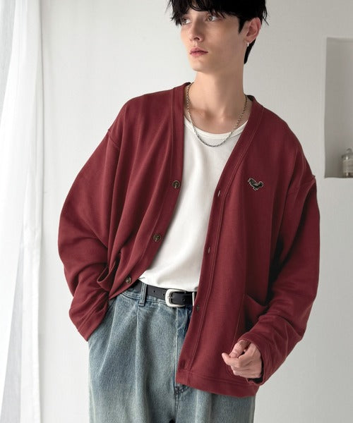 【Classical Origin】「シンプルって奥深い。」刺繍入りスウェットカーディガン（長袖）／Embroidered Design Sweat Cardigan co1150064