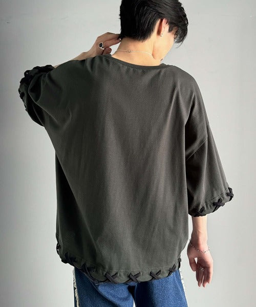 トレンドライクなゆるシルエット。【メンズ】ステッチデザインTシャツ（半袖） cm1010407
