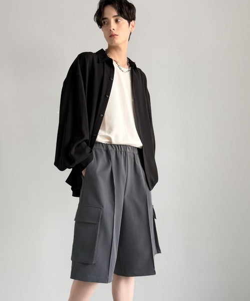 「整う、ラフ感。」カーゴポケット ルーズシルエット ハーフスラックス／Cargo Pocket Loose Silhouette Half Slacks co1150030