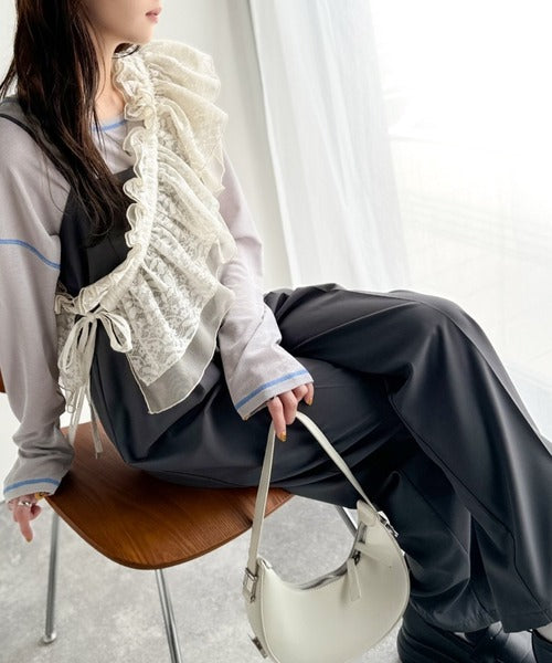 【mily bilet】1つで何通りも♪わたしだけのかわいいを！マルチウェイフリルレースストラップ mi1019098