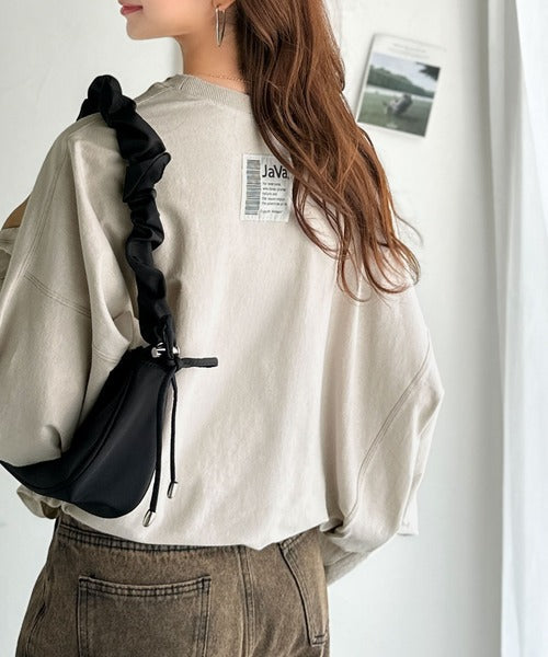 《JaVaジャバコラボ》ゆるっと大人カジュアル。綿100％ドルマンスリーブカットロンTEE（長袖） jv1260489