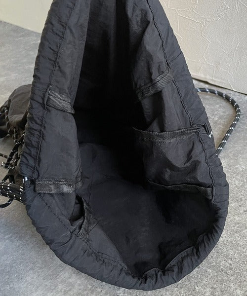 《JaVaジャバコラボ》軽量×大容量。メッシュ使いドローコード ナップサック jv1159055
