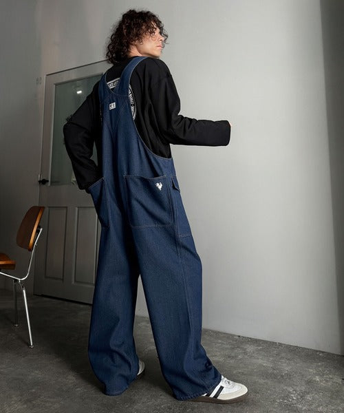 【Classical Origin】Front-Zip Loose Overalls／フロントジップ仕様ルーズオーバーオール co0780008