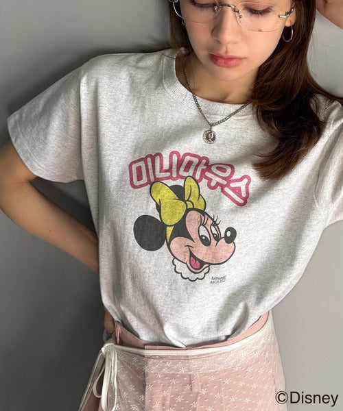 韓国風が今っぽい。ディズニーキャラクターデザイン半袖Tシャツ ce1330036