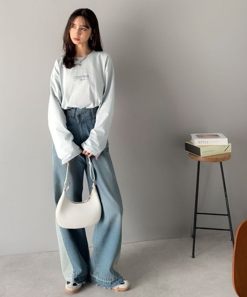 《JaVaジャバコラボ》ヴィンテージ感漂う綿100%クラシックカーグラフィックTシャツ（長袖） jo1150067