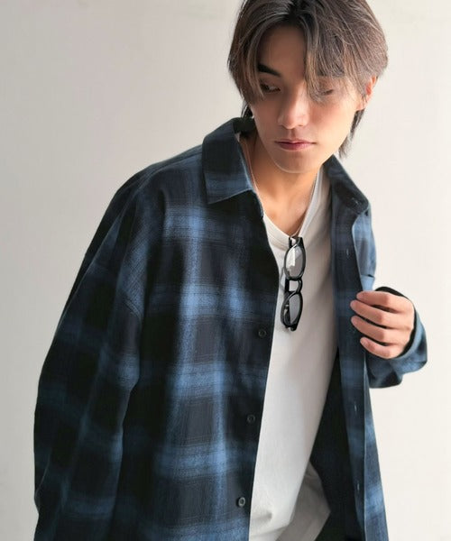 《JaVaジャバコラボ》コットンのぬくもりを羽織る。綿100%起毛素材ベーシックチェック柄シャツ（長袖） jo1010070
