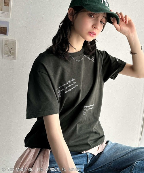 【Sanrio characters/サンリオキャラクターズ】綿100％!かわいい魅力サンリオキャラクターズ刺繍半袖Tシャツ ce1330035