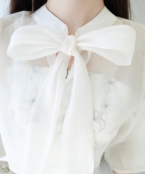 【mily bilet】透け感コーデ でつくる、映えガーリー。前後2WAY花柄シアーボレロセットアップキャミワンピース mi1139082