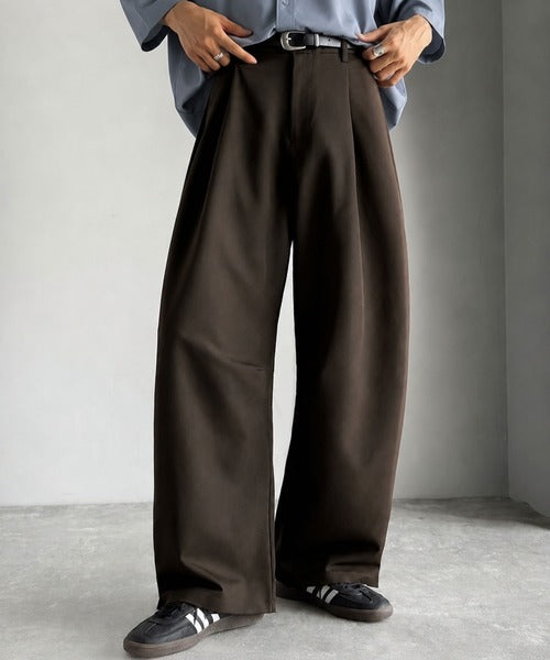 【Classical Origin】「進化系ベーシック。」セミカーブライン ワンタックスラックス／Curved Line One-Tuck Slacks co0780001