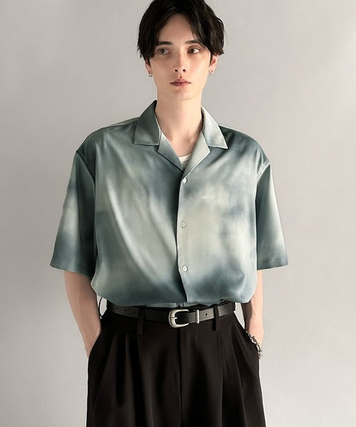Oversized Drape Half Sleeve Shirt/総柄プリントオーバーサイズドレープ半袖シャツ co1150014