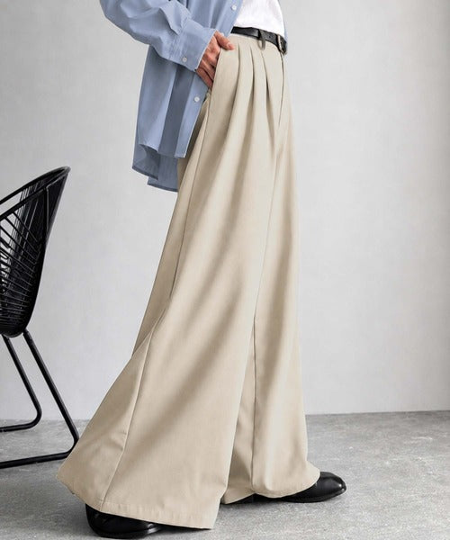 「美しさはタックから。」3タックY2Kスーパーワードスラックス／Three-Tuck Y2K Super Wide Trousers co1150005