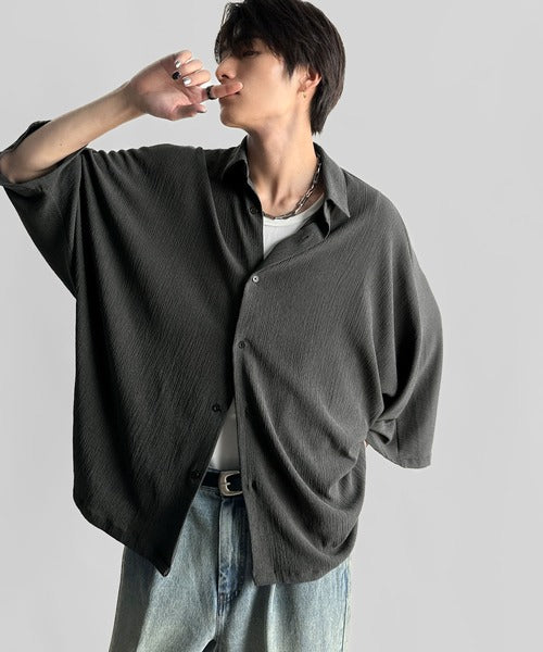Wrinklefinish Dolman Sleeve Shirt／リンクル加工ドレープドルマンシャツ co1150009