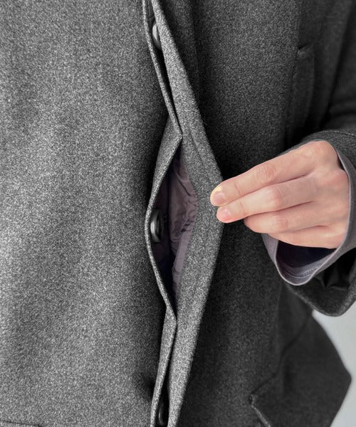 【Classical Origin】「上品さ、極まる」。ロング丈比翼2way衿ステンカラーコート／Long-length concealed 2way bal collar coat ao1265006