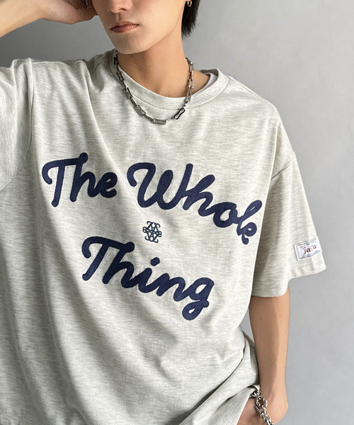 《JaVaジャバコラボ》】“トレンドを纏う”コード刺繍ロゴTシャツ(オーバーサイズ) jm1329032