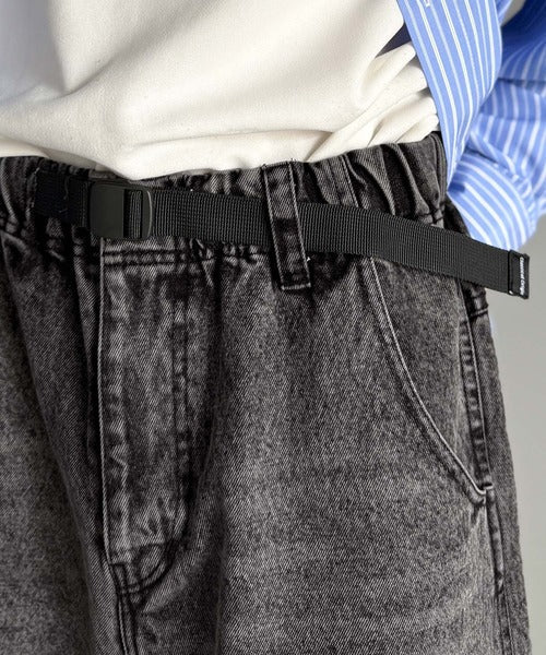 「新定番ハーフデニム。」ベルトデザイン ペインター ハーフデニムパンツ／Belted Design Painter Half Denim Pants co1150029