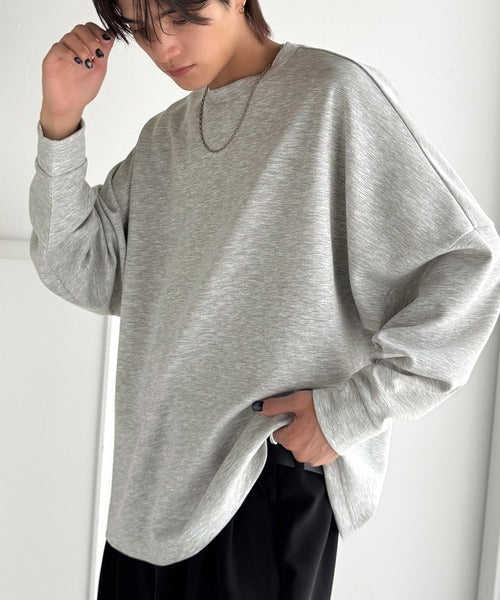 【Classical Origin】「大人シンプル。」ドルマンスリーブダンボール素材ビックTEE（長袖）／Dolman Cardboard Big Tee ao1260455