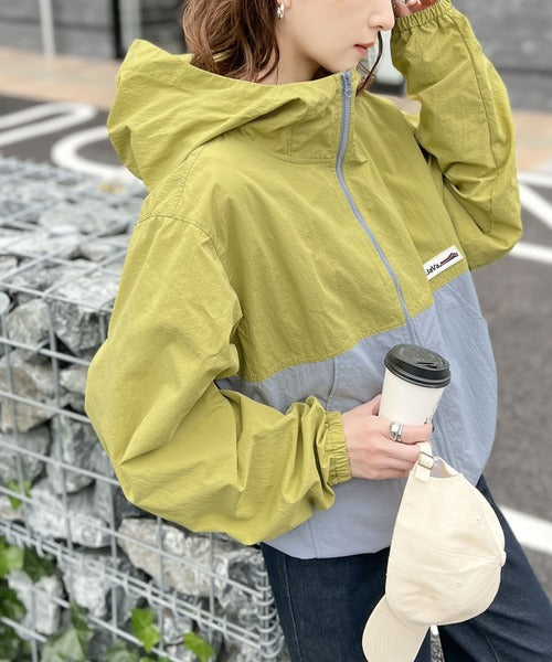 《JaVa ジャバコラボ》大人のスポーティアウター。 バイカラーナイロンジャケット jv1260081