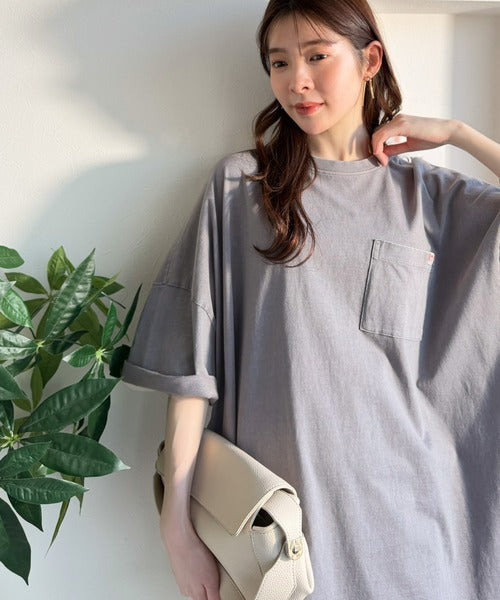 《JaVaジャバコラボ》大人のこなれ感漂う。 綿100％ビッグポケットオーバーサイズTシャツ（半袖） jv1260540