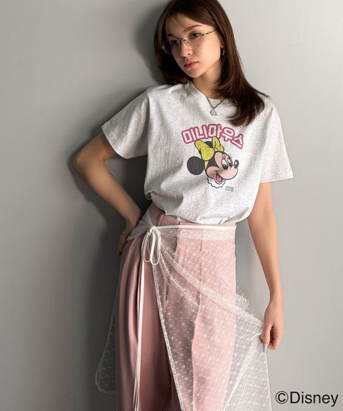 韓国風が今っぽい。ディズニーキャラクターデザイン半袖Tシャツ ce1330036