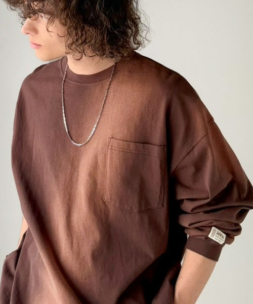 《JaVaジャバコラボ》垢抜け！大人のストリートstyleを作る。綿100％スプレーダイオーバーサイズTシャツ（長袖） jm1020358