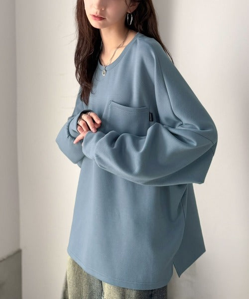 胸ポケット付きドルマンスリーブダンボールトップス / DOLMAN SLEEVE PULLOVER co1010073