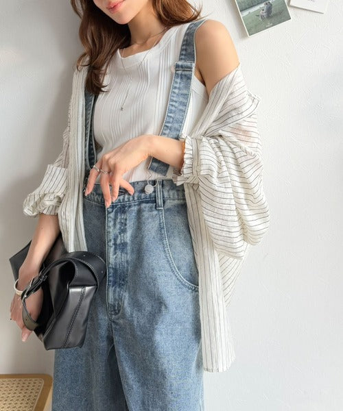 《AYA×クラシカルエルフコラボ》サスペンダーの着脱で印象ガラリ。2wayサスペンダー付きデニム（ワイド） ce1015106