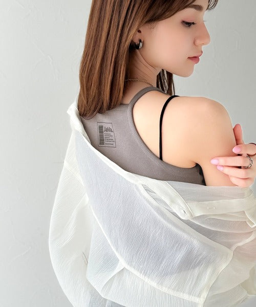 《JaVa ジャバコラボ》“背中で魅せる”。バックプリント使いアメスリキャミソール jv1020279