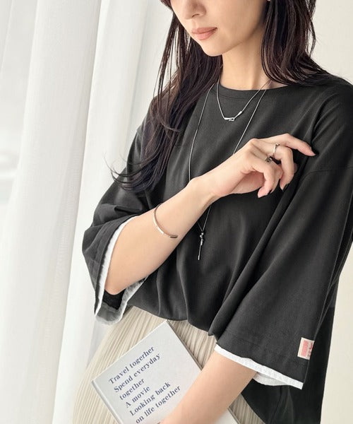 《JaVaジャバ コラボ》実は、フェイクなんです！フェイクレイヤードTee（半袖） elft002
