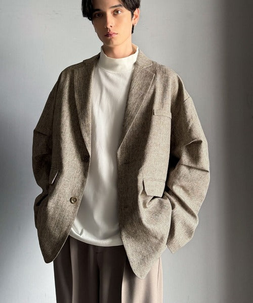 【classical origin】「際立つ、風格。」袖タックオーバーサイズジャケット（長袖）／Tucked sleeves oversized jacket ao1265014